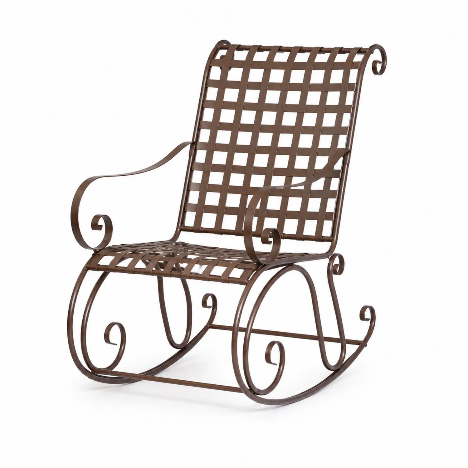 Mecedora de Acero Marrón para Exterior