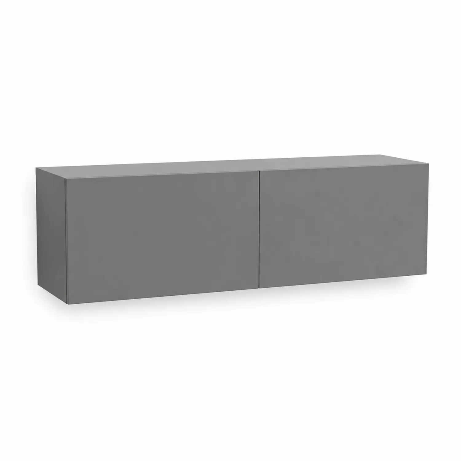 Mueble de TV colgante madera gris 120x30x30 cm