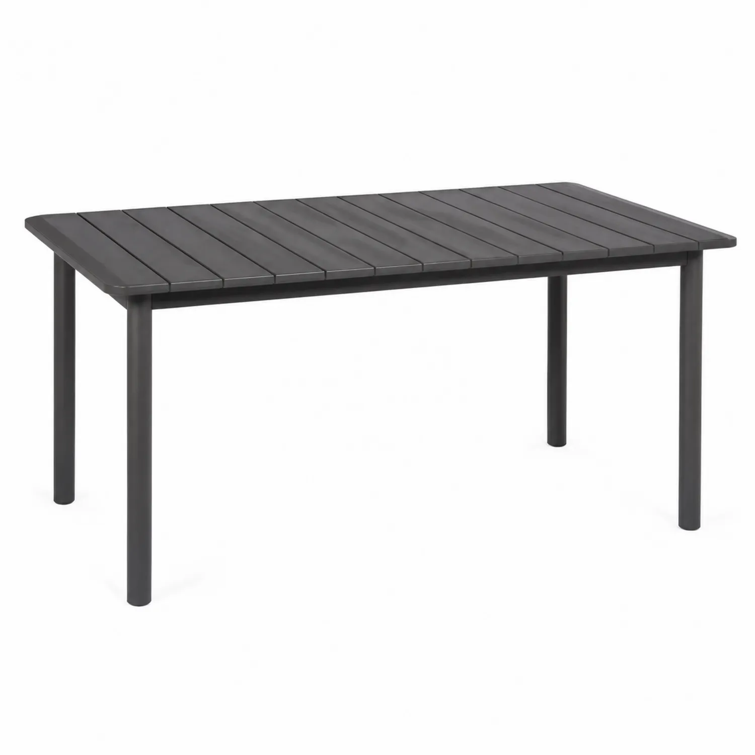 Mesa de aluminio para exterior gris 150x90x75 cm