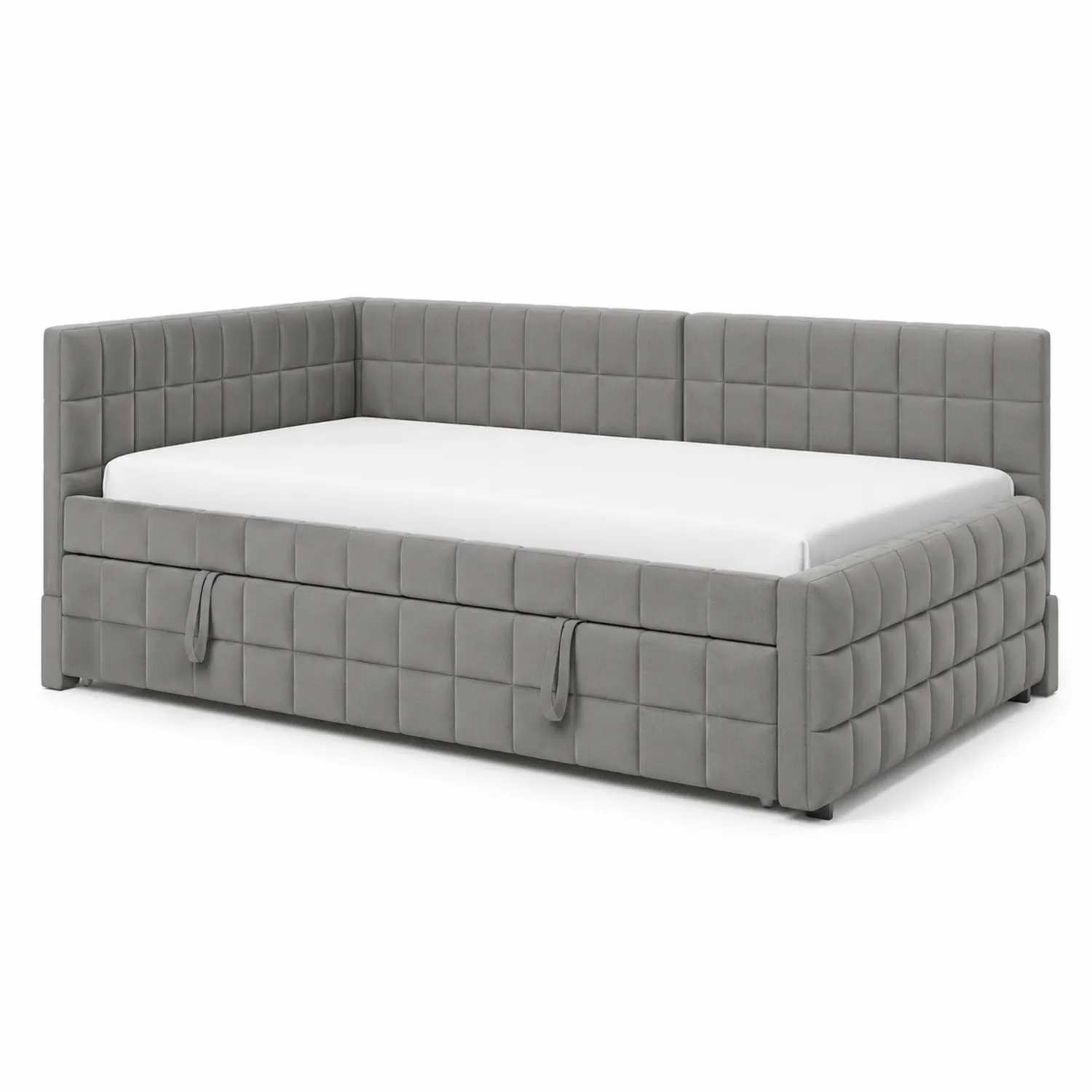 Sofá cama esquinero de terciopelo con almacenamiento 200x90x80 cm