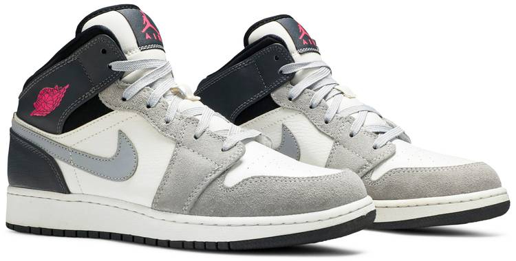 Mid 'White Grey Hyper Pink' 555112-117