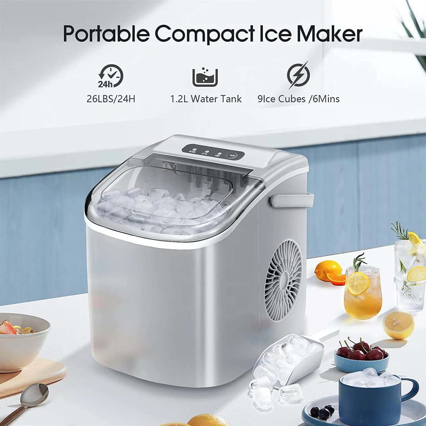 Protable Ice Maker Machine with Handle