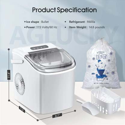 Protable Ice Maker Machine with Handle
