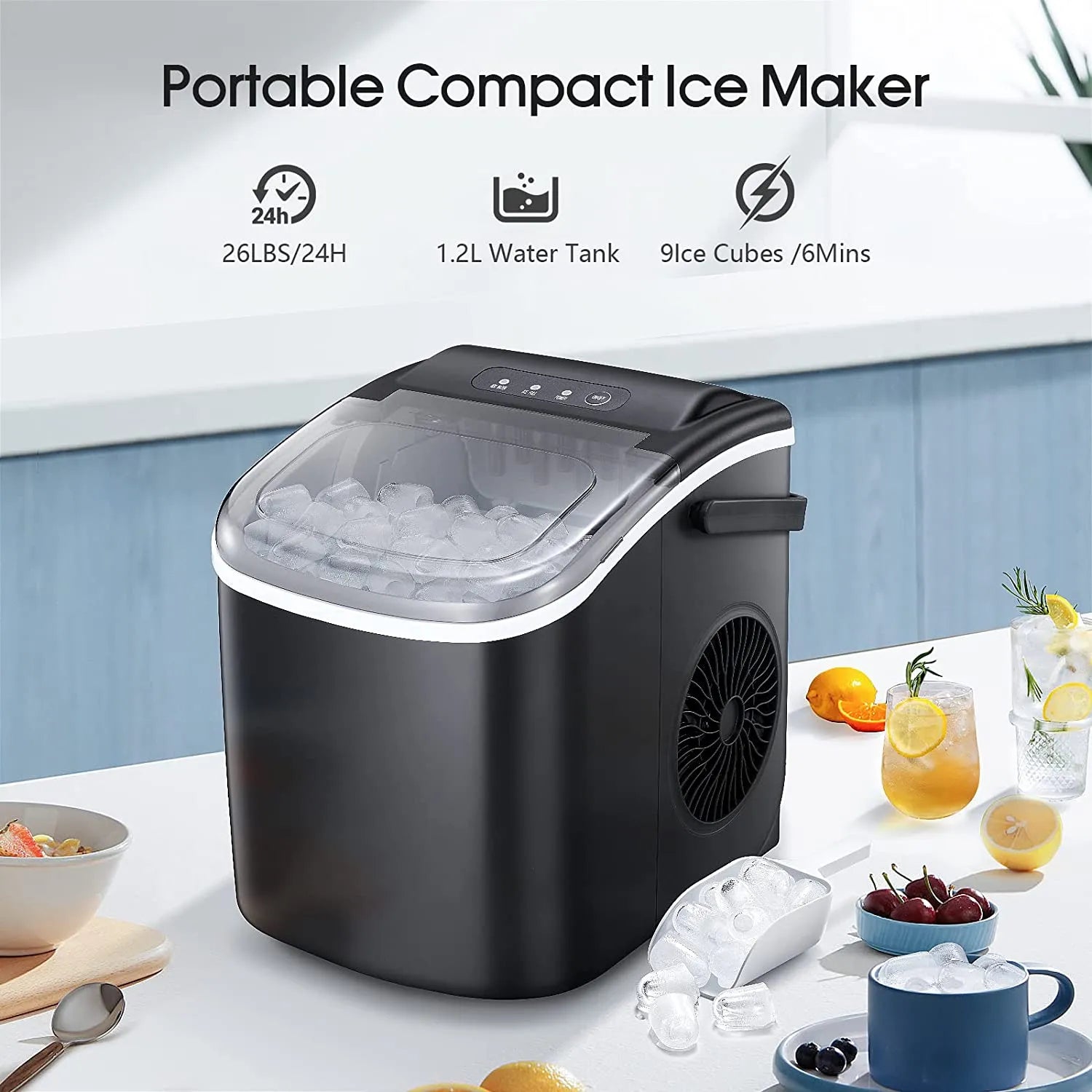 Protable Ice Maker Machine with Handle