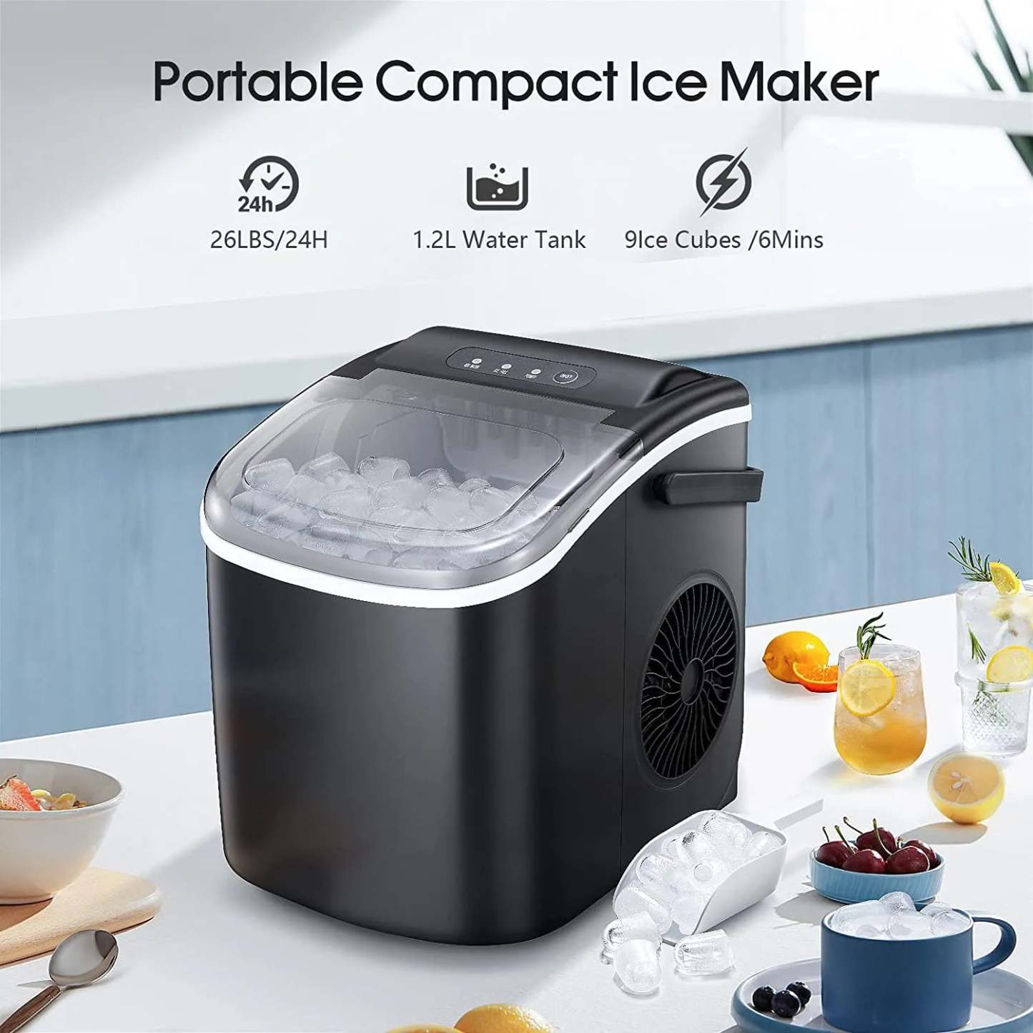 Protable Ice Maker Machine with Handle