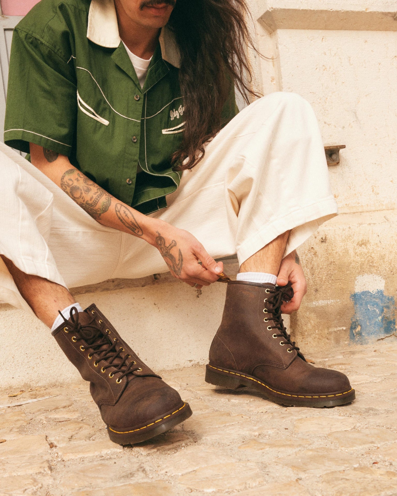 1460 Crazy Horse Leather Ankle Boots