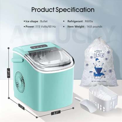 Protable Ice Maker Machine with Handle