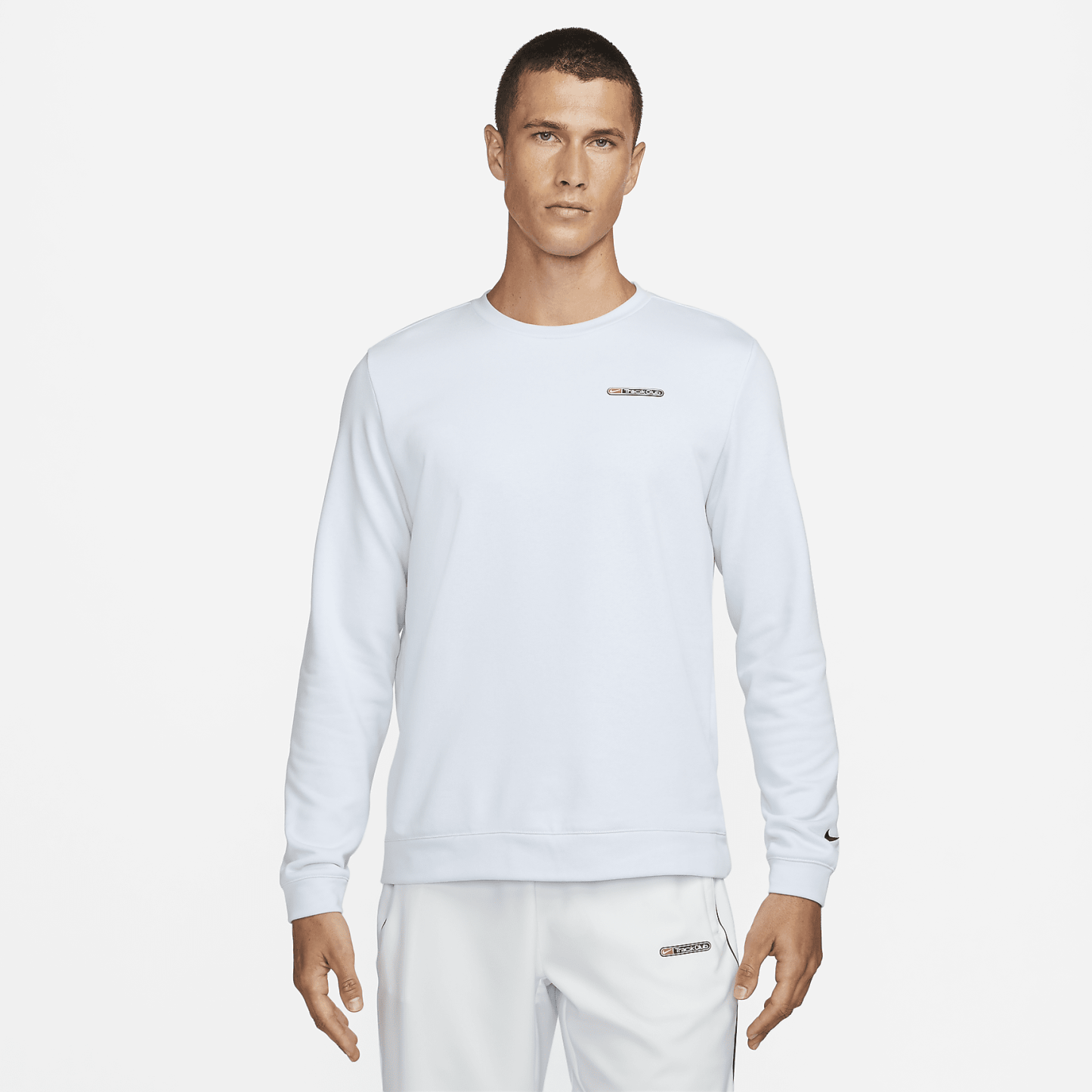 Dri-FIT Track Club - Men's Fleece Long-Sleeve Crew Neck Running Sweatshirt