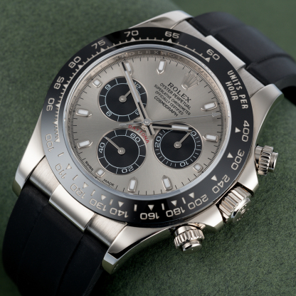 Rolthtex Daytona White Gold Steel Dial Oysterflex Strap 116519ln-0027 New