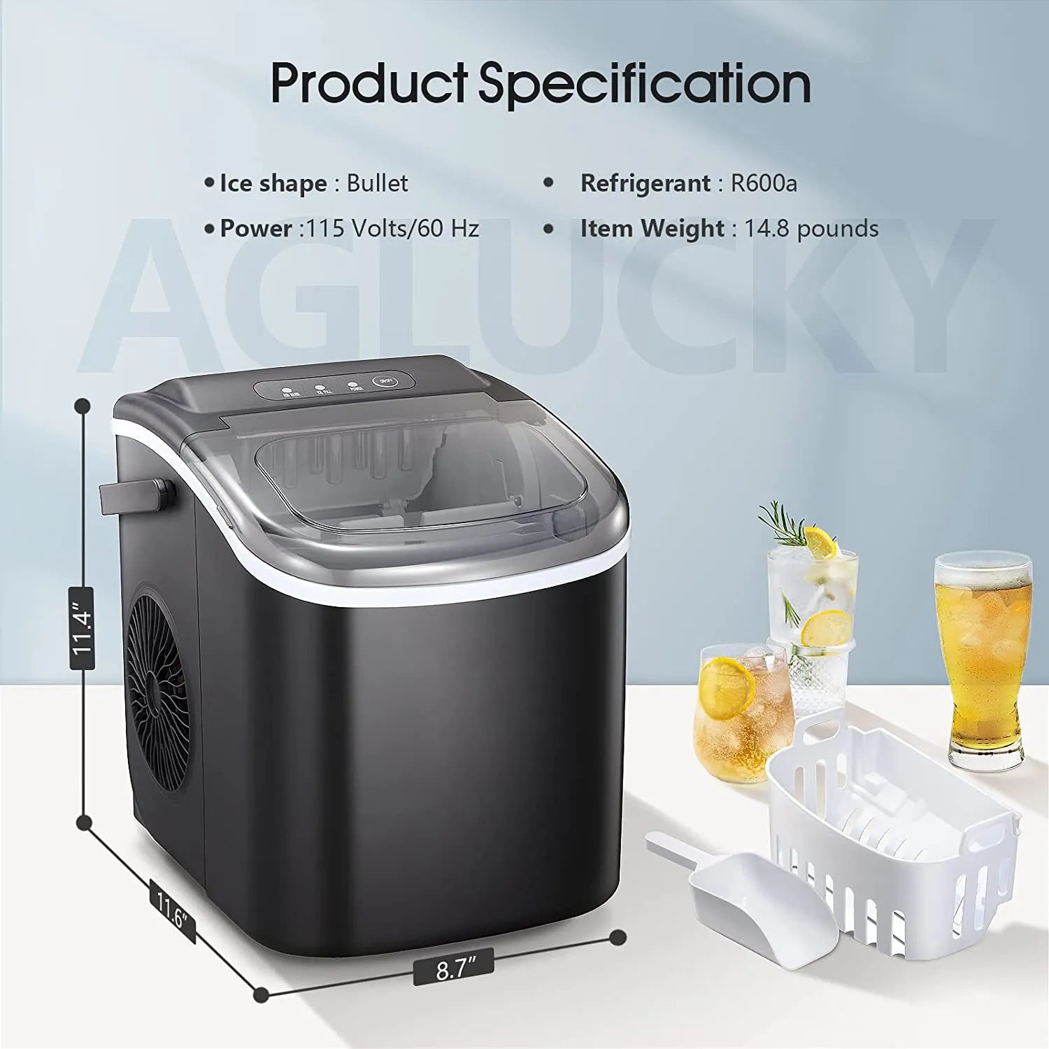 Protable Ice Maker Machine with Handle