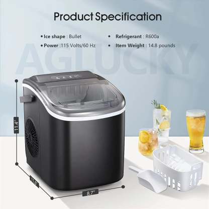 Protable Ice Maker Machine with Handle