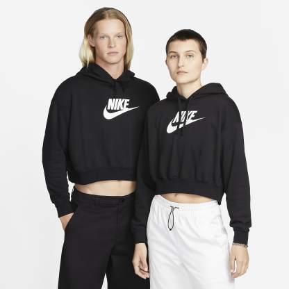 Sportswear Club Fleece - Women's Oversized Crop Graphic Hoodie