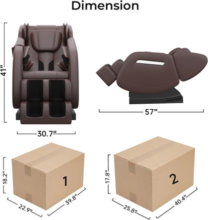 2024 Full Body Massage Chair, Zero Gravity Massage Chair Recliner with Heating Function, Auto Modes, Bluetooth Music Player, Foot Massage