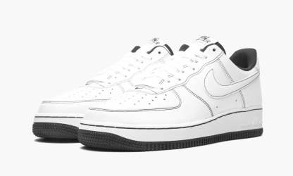 1 Low 7 ��Contrast Stitching White / Black