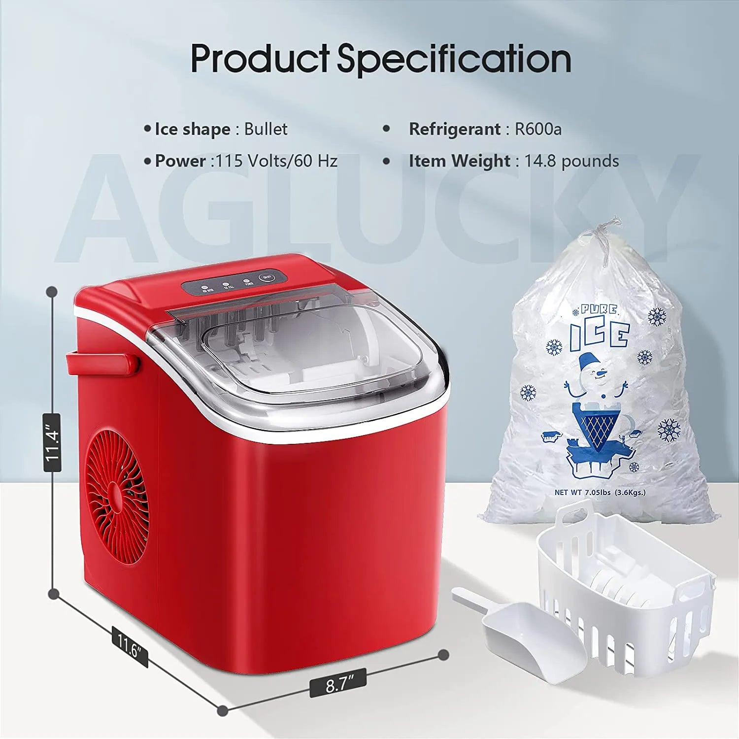 Protable Ice Maker Machine with Handle