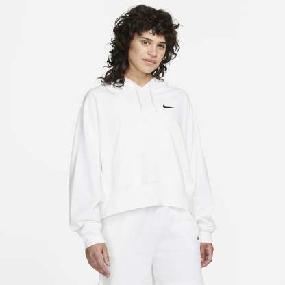 Sportswear - Women's Oversized Jersey Pullover Hoodie