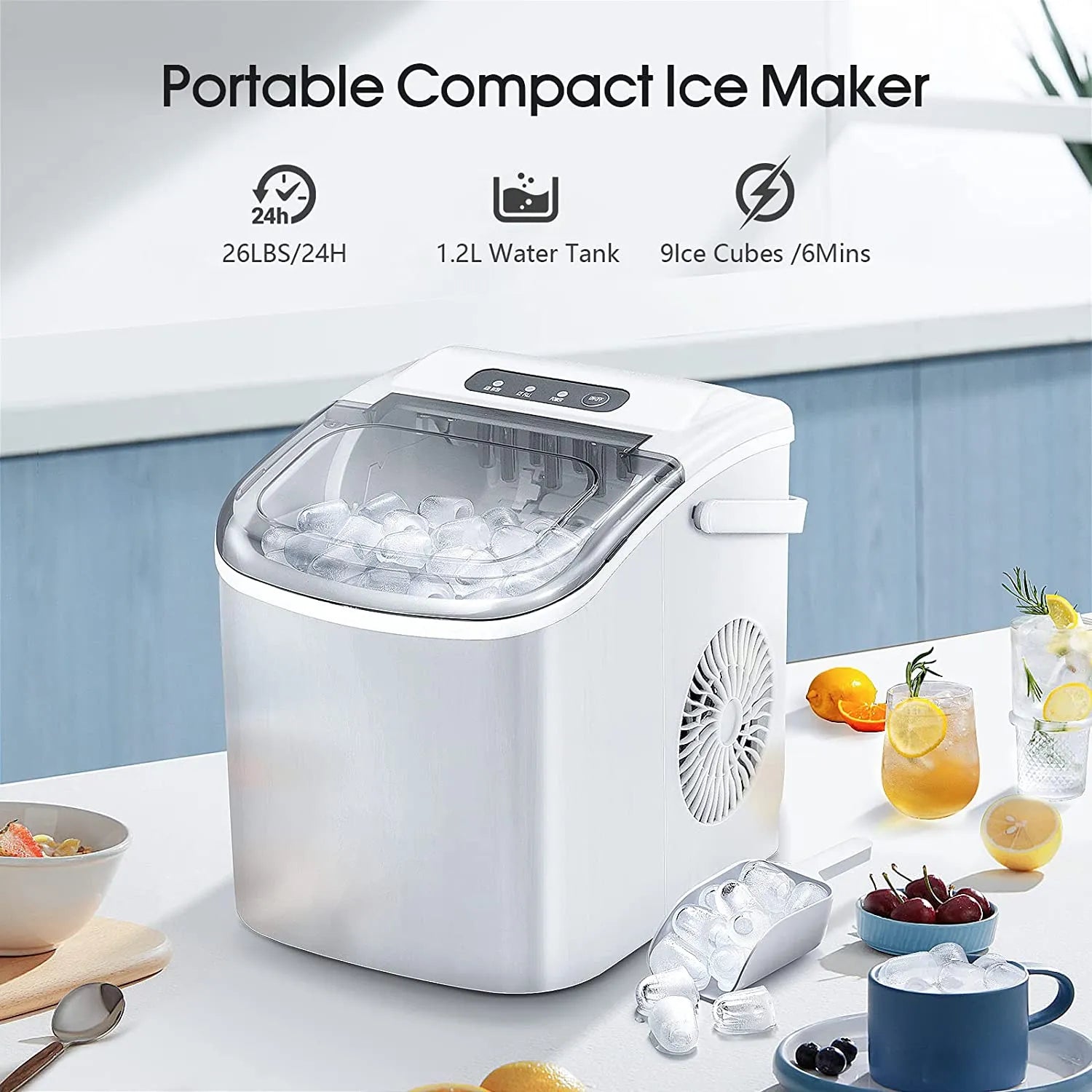 Protable Ice Maker Machine with Handle