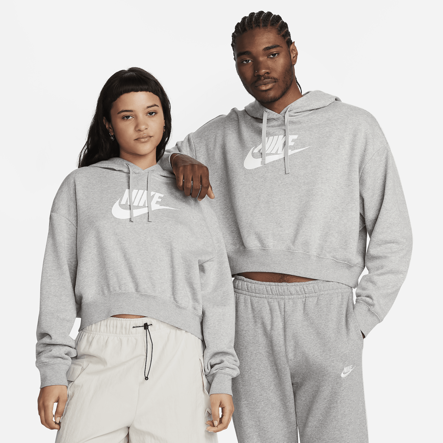 Sportswear Club Fleece - Women's Oversized Crop Graphic Hoodie
