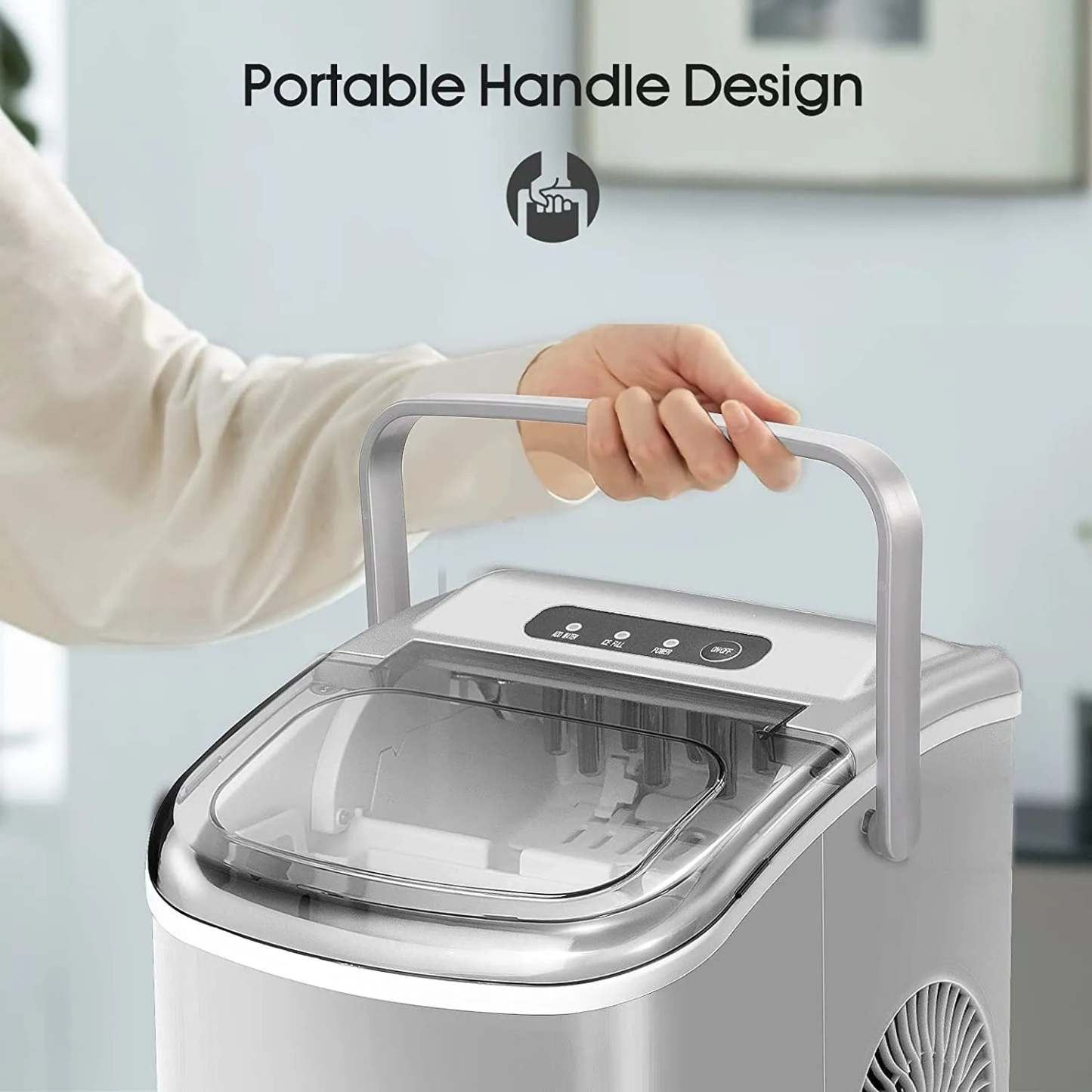 Protable Ice Maker Machine with Handle