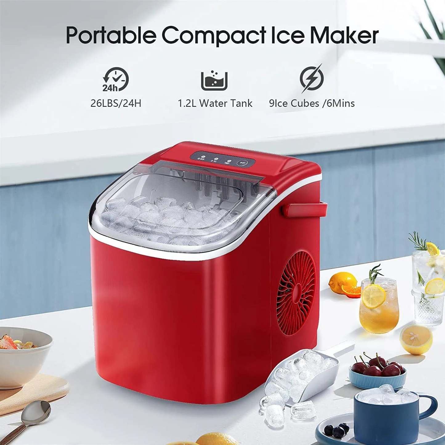 Protable Ice Maker Machine with Handle