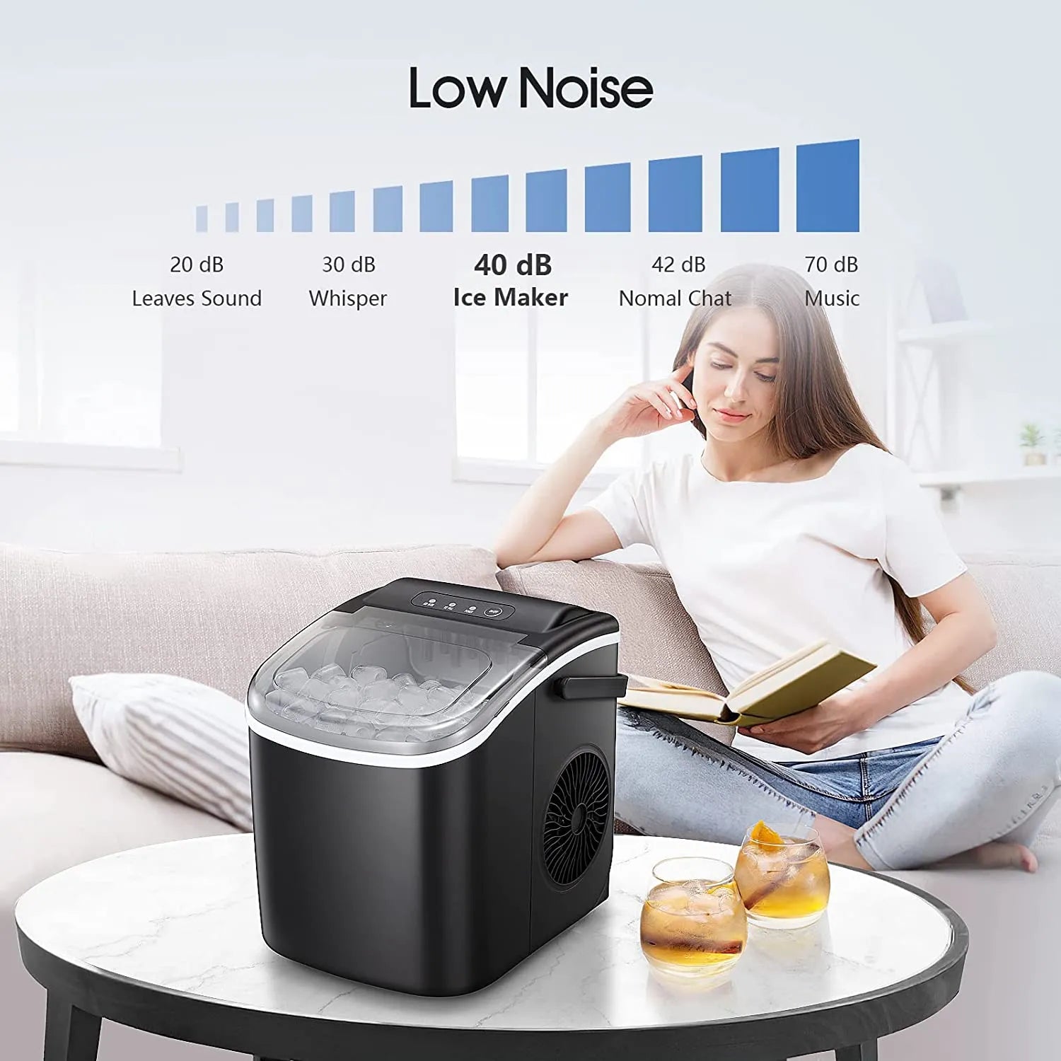 Protable Ice Maker Machine with Handle