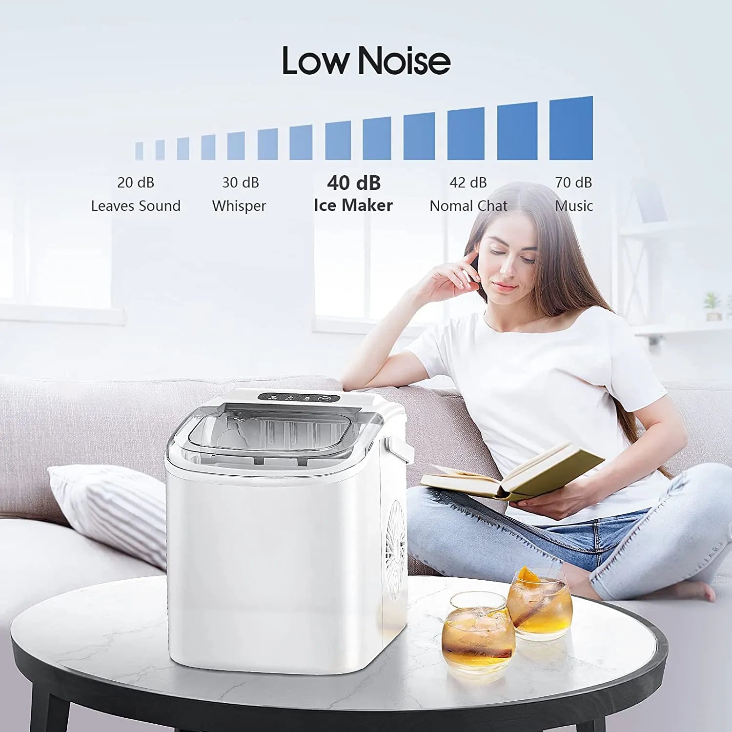 Protable Ice Maker Machine with Handle