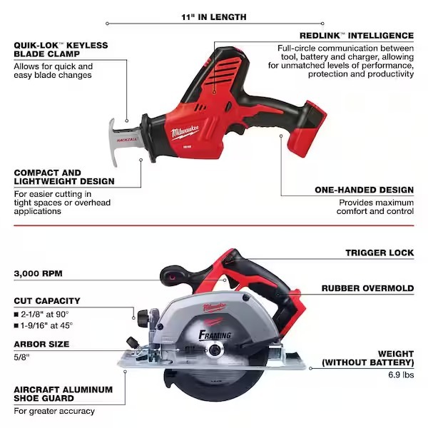 M18 18-Volt Lithium-Ion Cordless Combo Kit