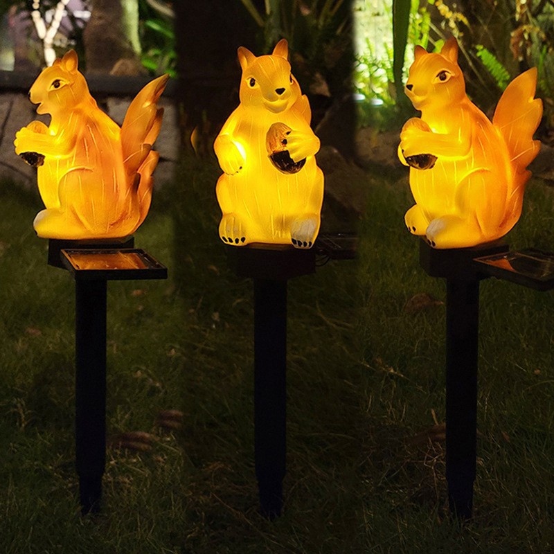 Animal Figure Garden Solar Post