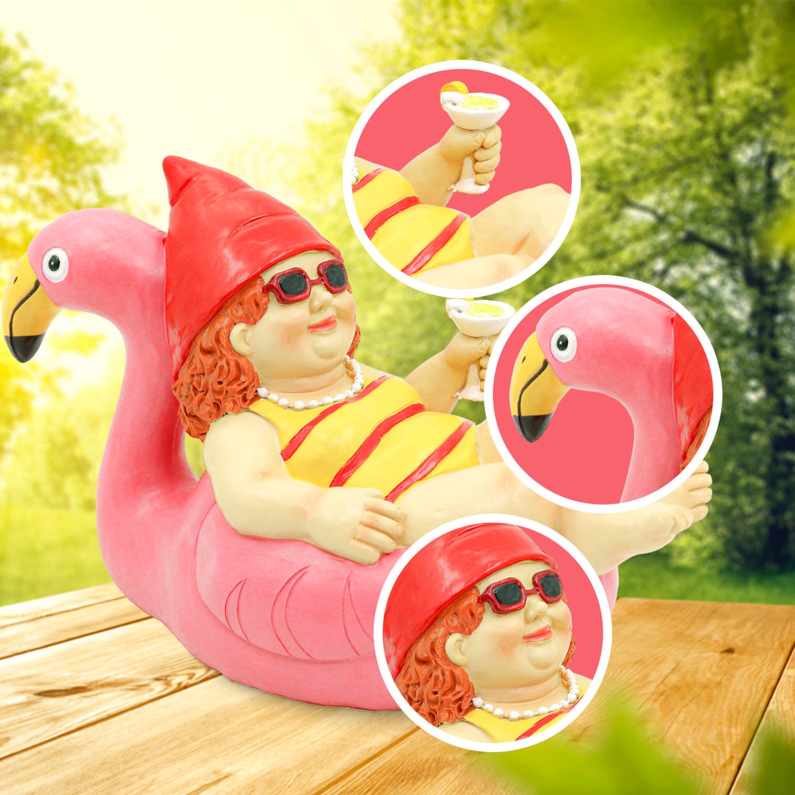 🎁Garden Gnome Statue on Flamingo