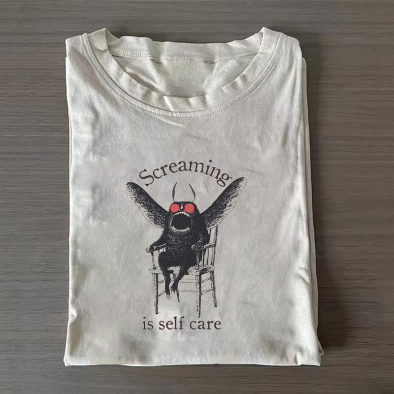 Mothman Screaming T-Shirt-Teevibe