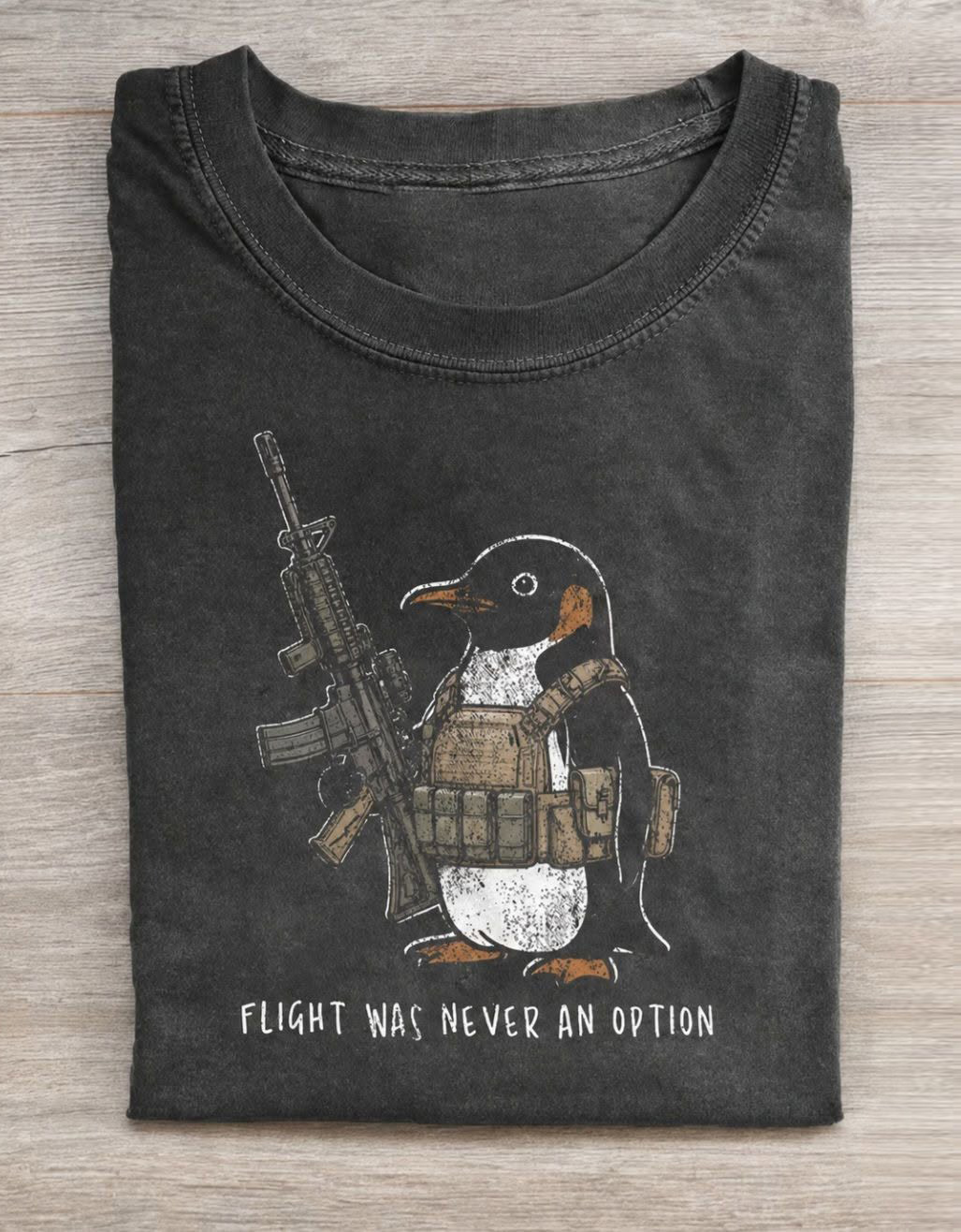 Flight Was Never An Option Vintage Comfort Colors Tee-Teevibe