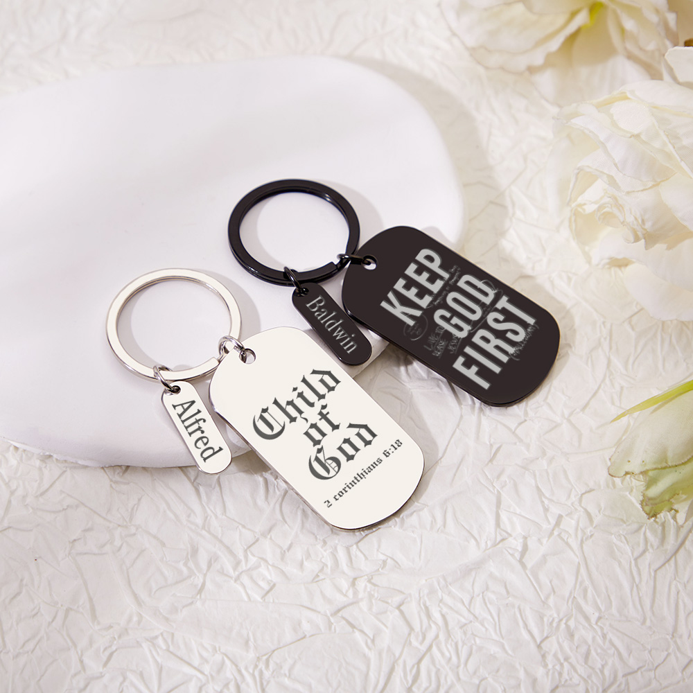 Personalized Christian Keychain-Teevibe