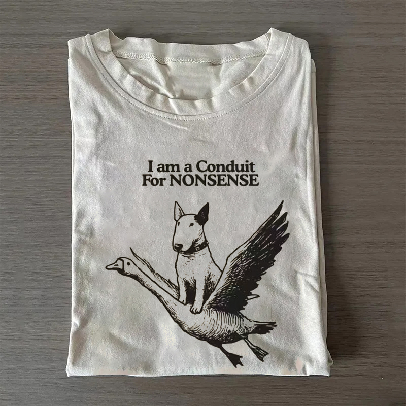 Conduit For Nonsense Bull Terrier T-shirt-Teevibe