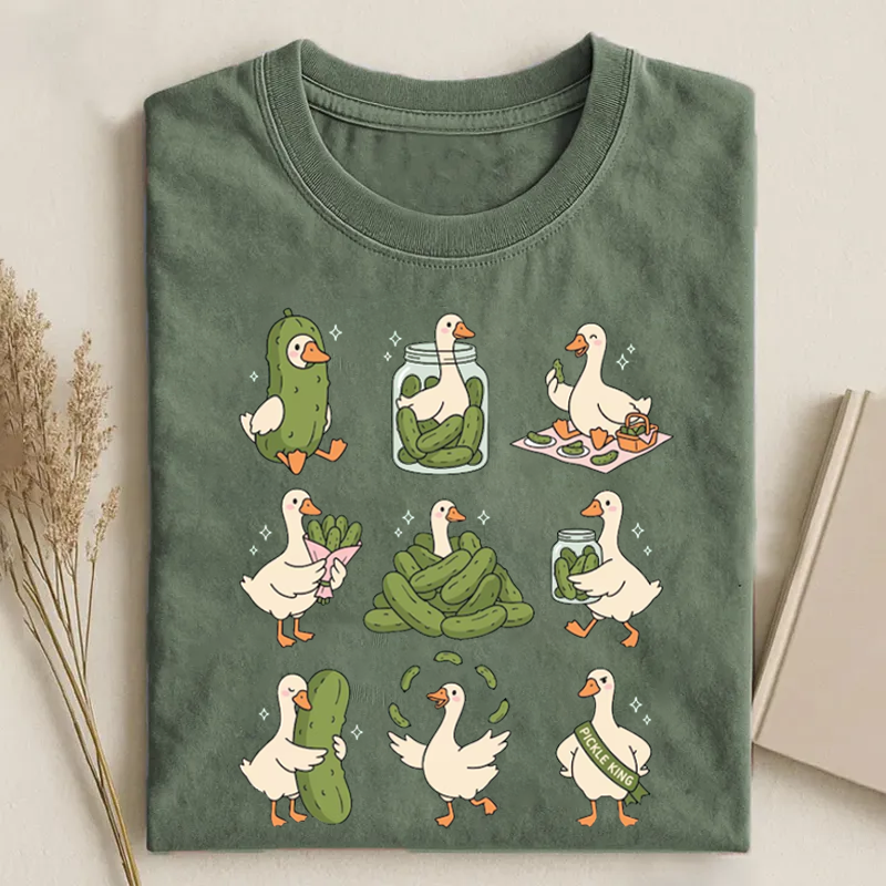 Pickle Lover Silly Goose T-shirt-Teevibe