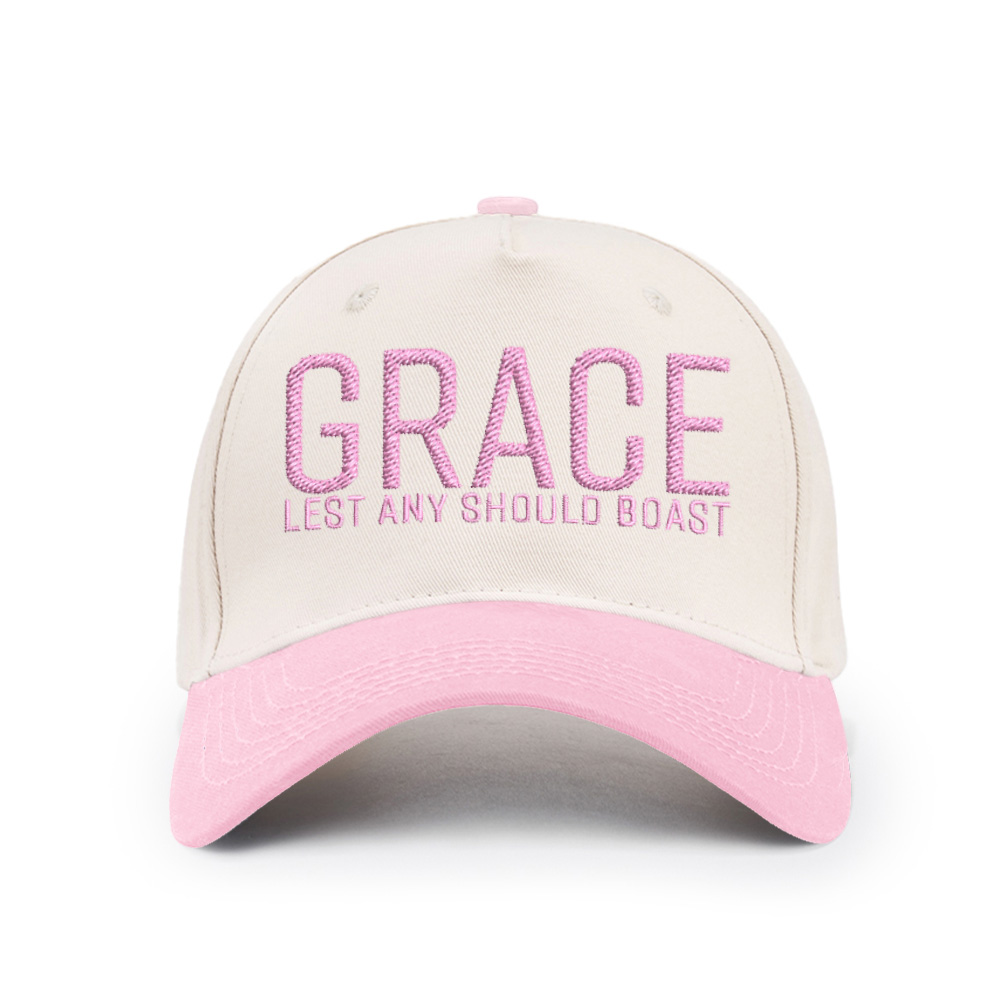 Grace Lest Any Should Boast Christian Trucker Hat-Teevibe