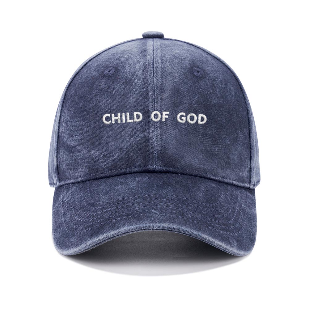 Child Of God Christian Washed Hat-Teevibe