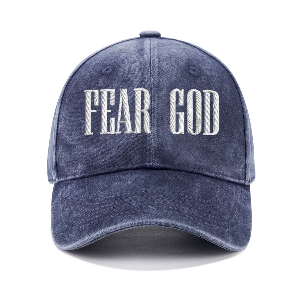 Fear God Christian Washed Hat-Teevibe