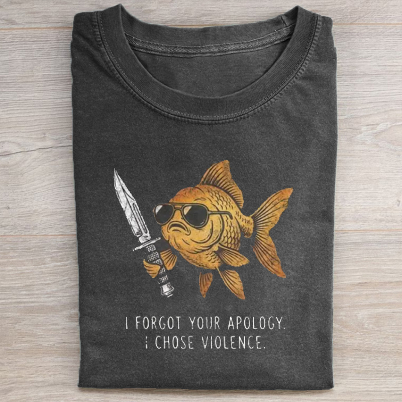 Funny Goldfish T-shirt-Teevibe