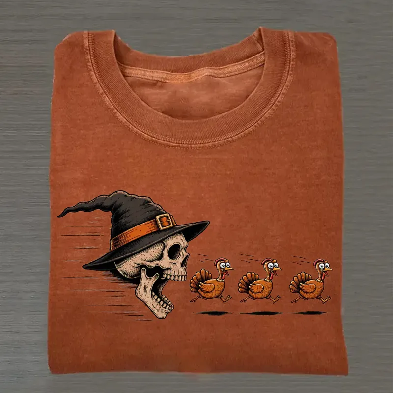 Thanksgiving Skeleton Turkey T-shirt