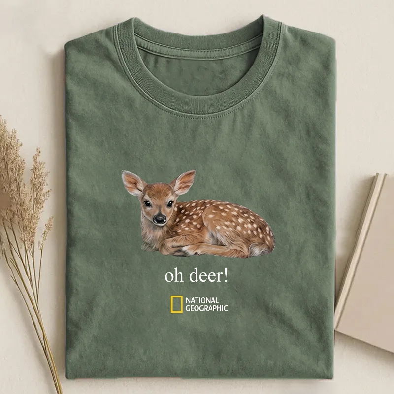 National Geographic Oh Deer T-Shirt-Teevibe