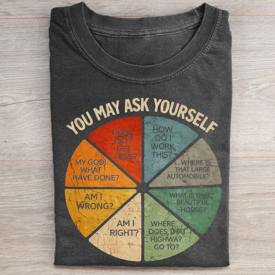 Vintage Ask Yourself  Pie Chart 80s Music T-Shirt-Teevibe