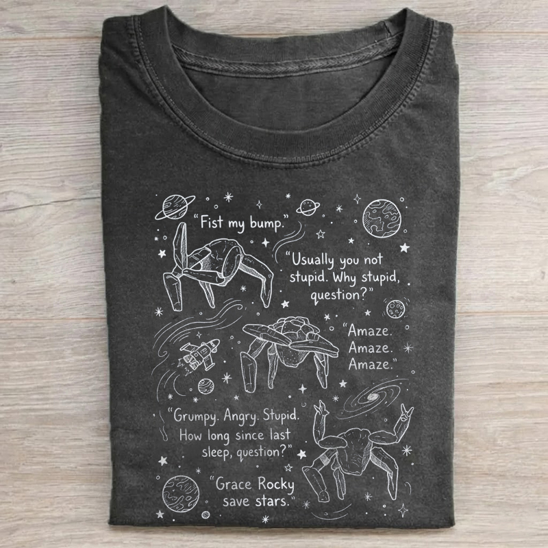 Rocky Quotes Retro Space T-Shirt-Teevibe
