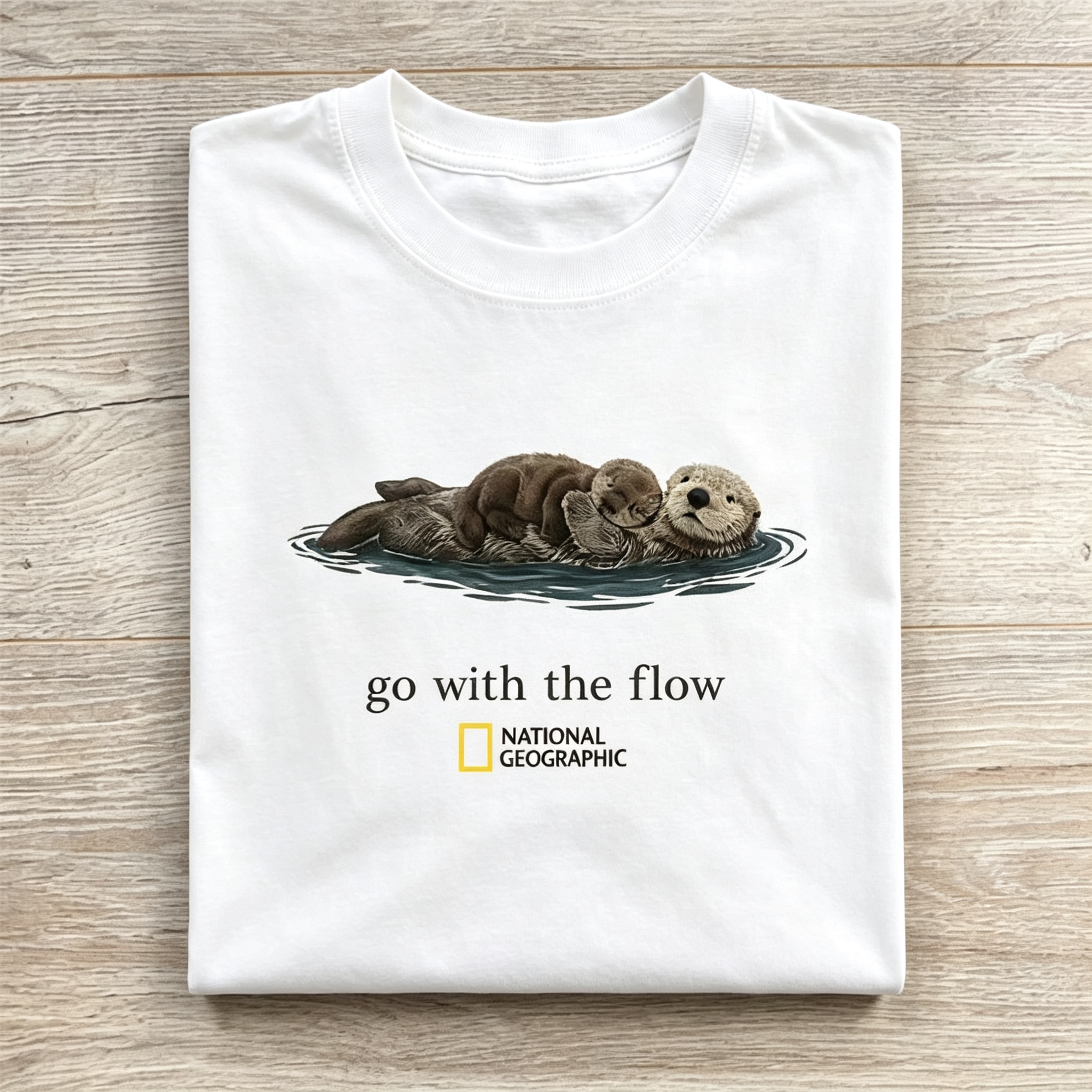 Go With The Flow Sea Otter T‑Shirt