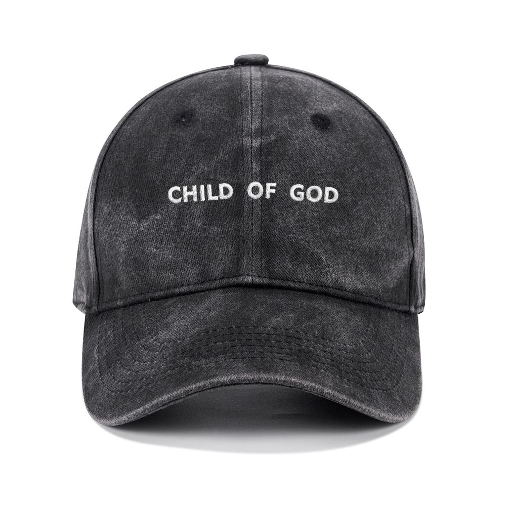Child Of God Christian Washed Hat-Teevibe