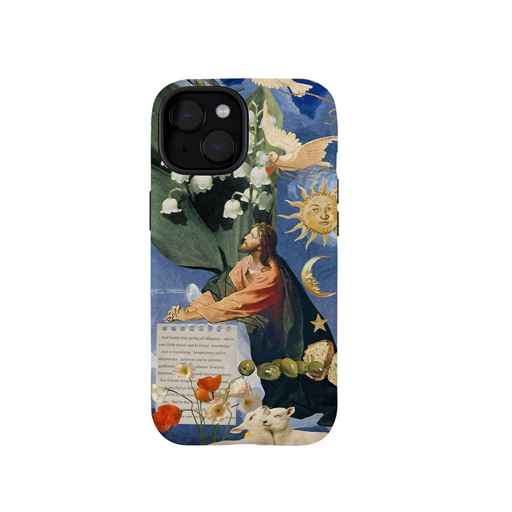Oil Painting Retro Jesus Christian Phone Case-Teevibe