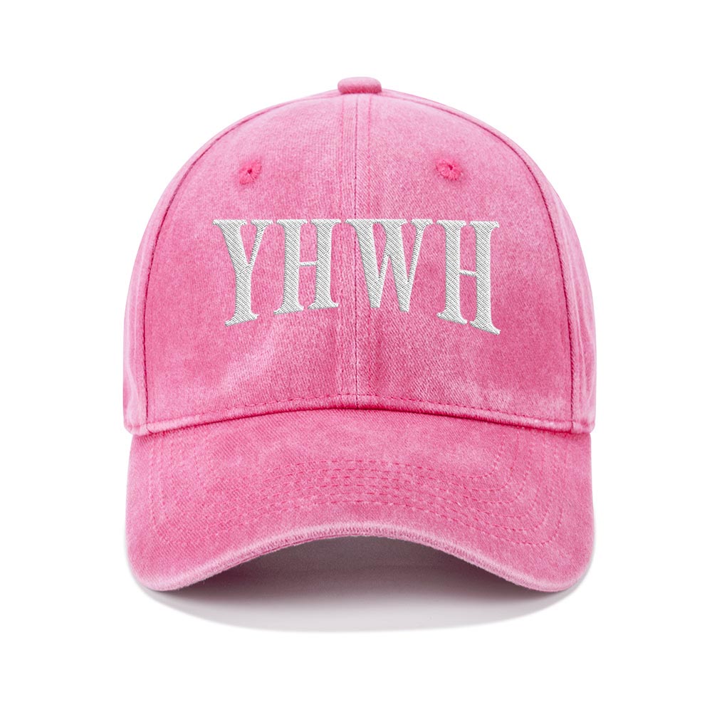 YHWH Embroidered Christian Washed Hat-Teevibe