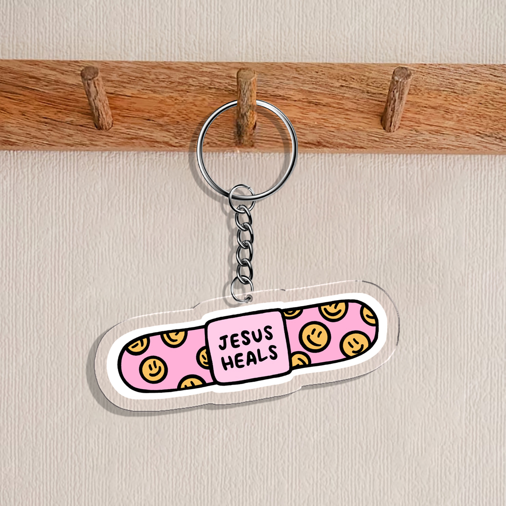 Jesus Heals Christian Acrylic Keychain-Teevibe