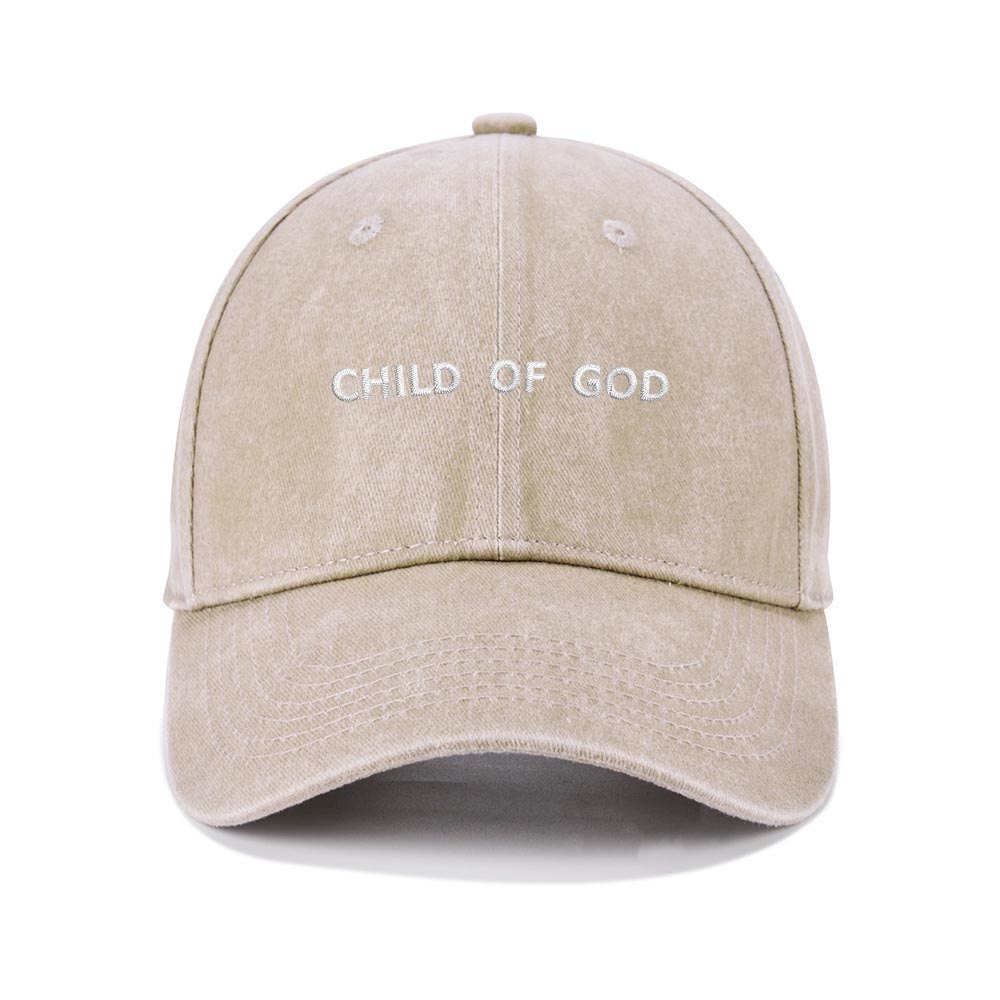 Child Of God Christian Washed Hat-Teevibe