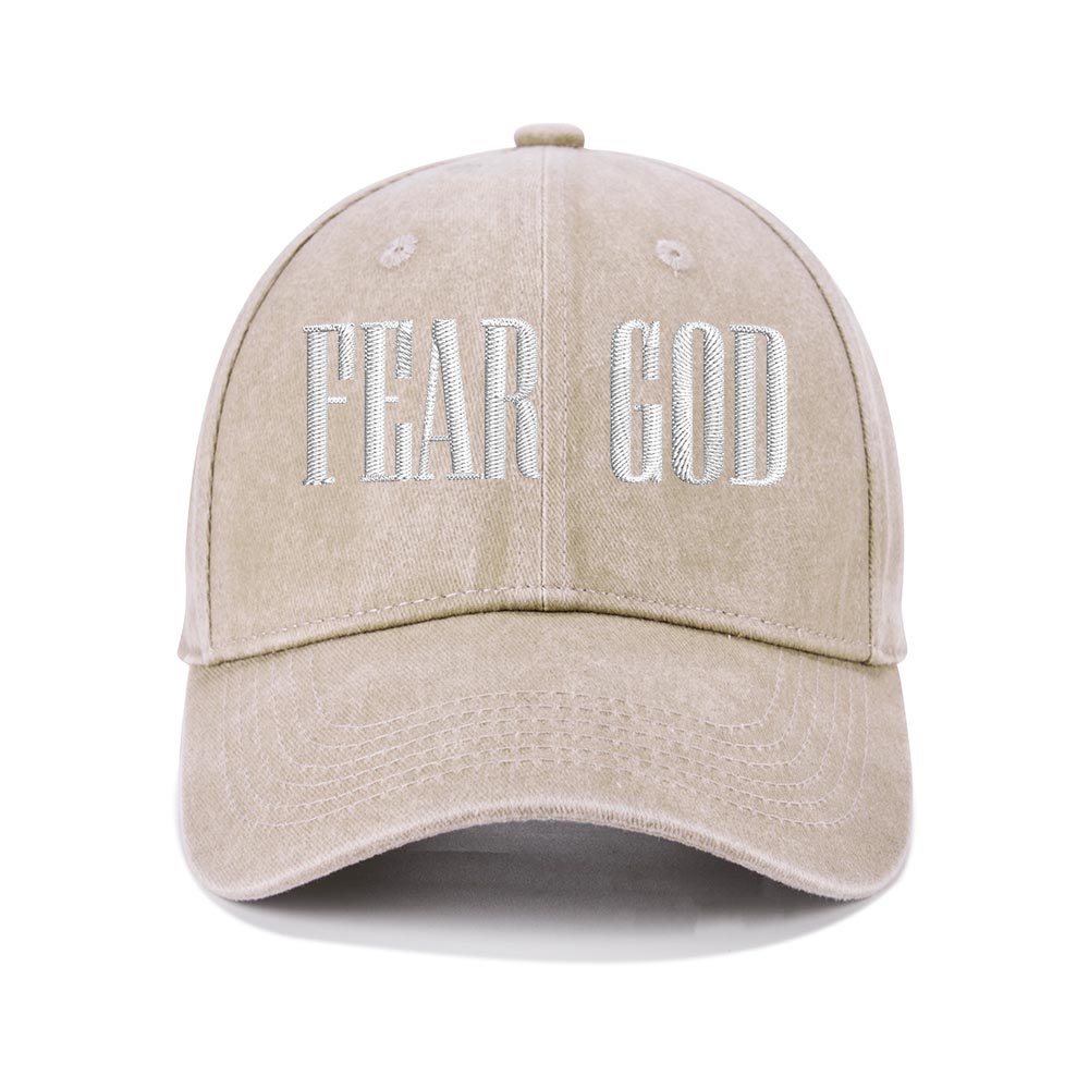 Fear God Christian Washed Hat-Teevibe