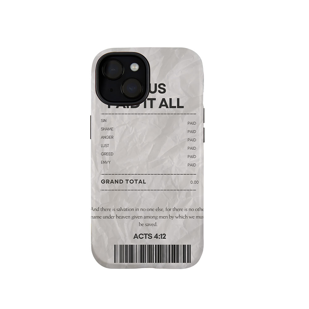 Jesus Paid It All Christian Phone Case-Teevibe
